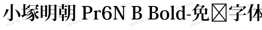 小塚明朝 Pr6N B Bold字体转换